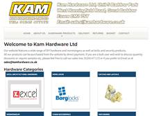 Tablet Screenshot of kamhardware.co.uk